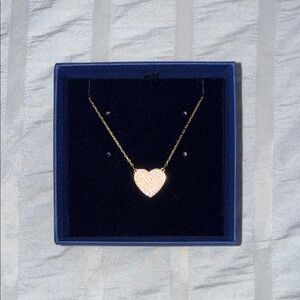 Swarovski Rose Gold Cupid Heart Pendant Necklace
